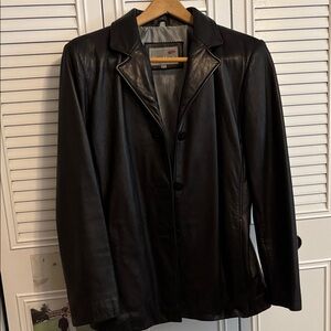 Michele Elegant Black Leather Jacket